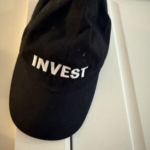 Black 'INVEST' Baseball Cap